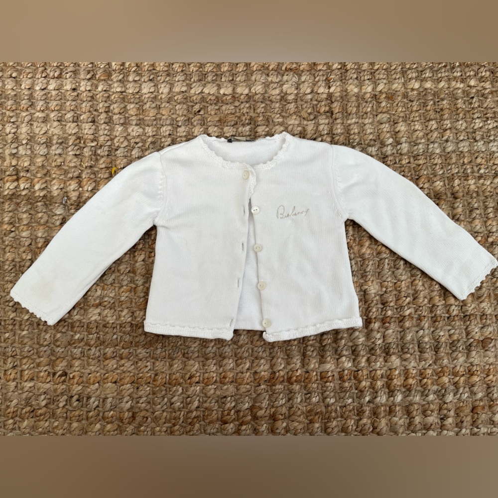 Burberry Ivory Knit Cardigan